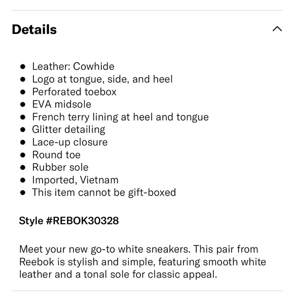 REEBOK CLUB C 85 GLITTER SNEAKERS - Picture 9 of 9